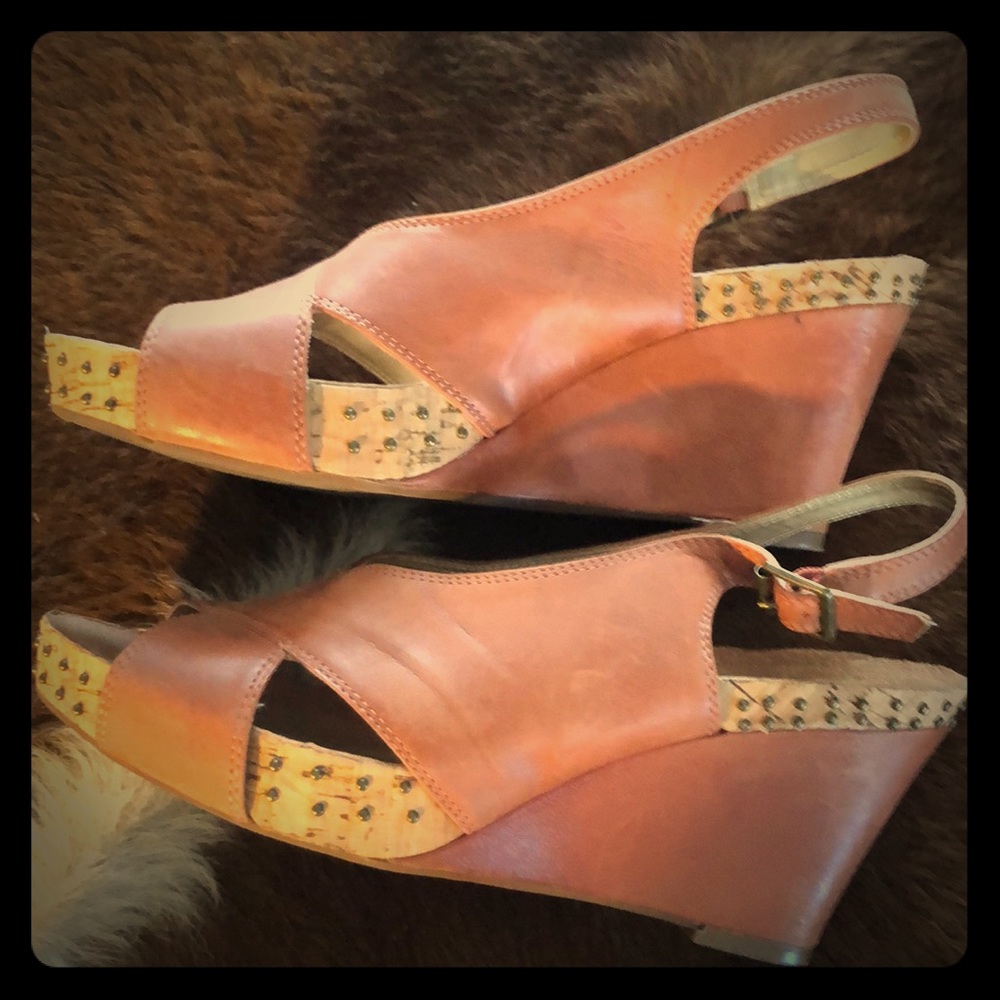 REBA  cork espadrilles with studs